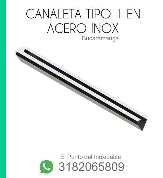 canaleta para de solidos de bajo flujo en acero inoxidable