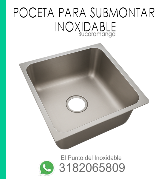 poceta para sobreponer en acero inoxidable bucaramanga