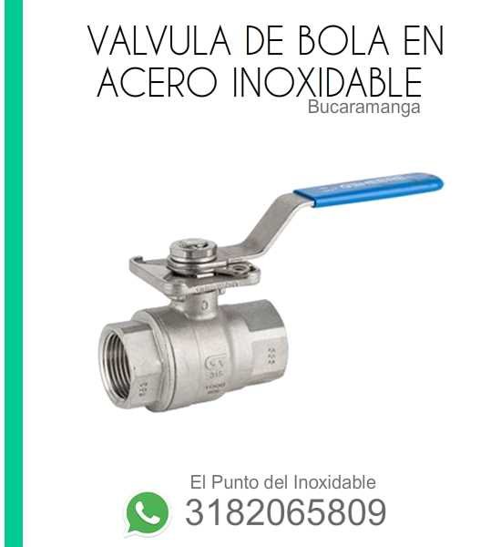 valvula de bola en acero inoxidable