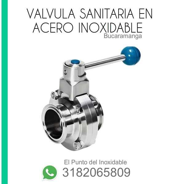 valvula sanitaria en acero inoxidable