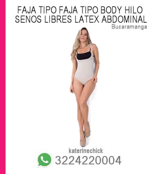 faja tipo body hilo senos libres latex abdominal